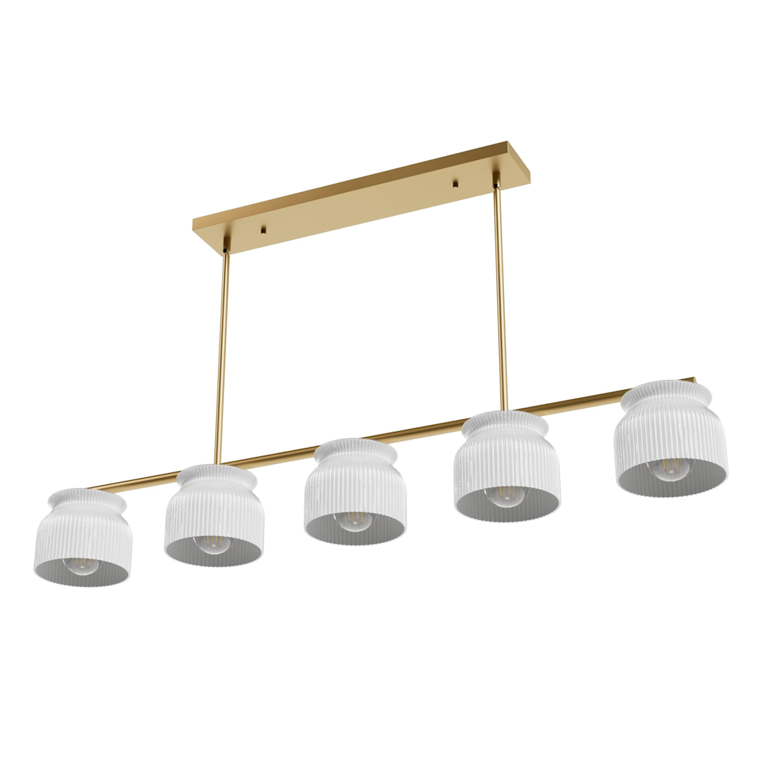 Hunter Harlowe Jasmine Roth 5 Light Large 51 Inch Linear Chandelier