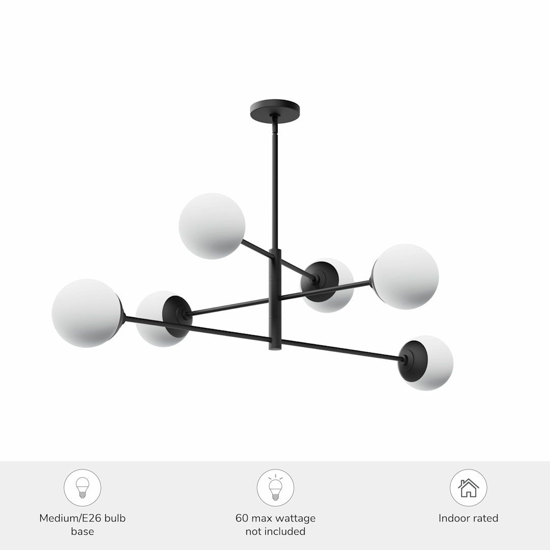 Hunter Hepburn 6 Light Extra Large 48 Inch Chandelier