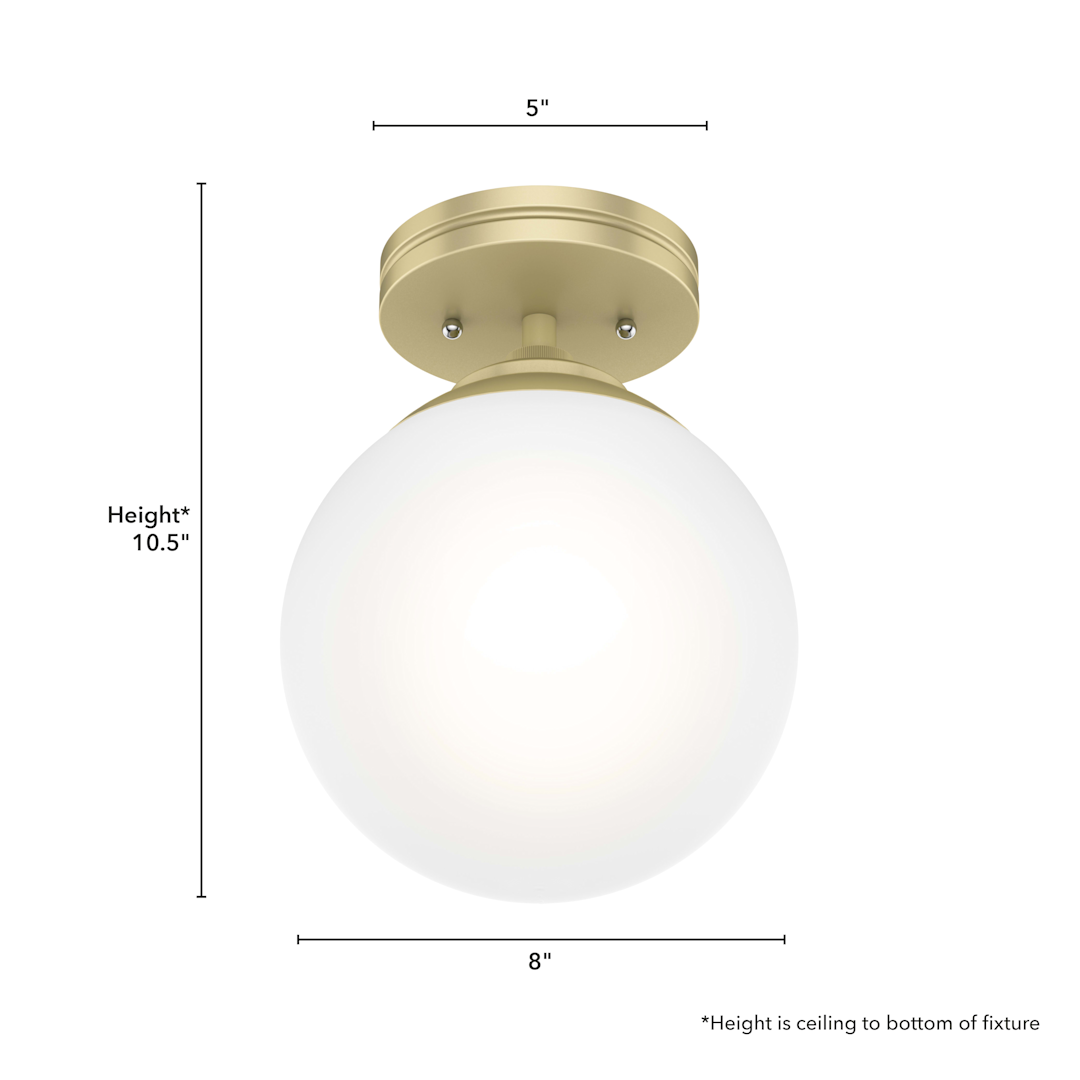 Hunter Hepburn 1 Light Semi-Flush Mount