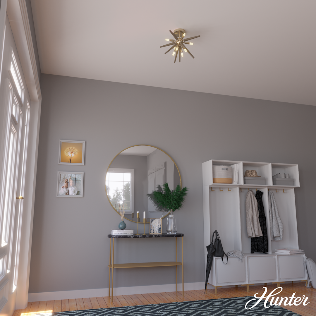 Hunter Jupiter Star Semi-Flush Mount