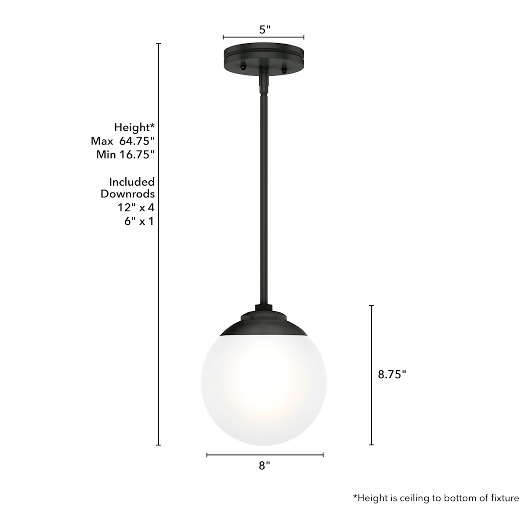 Hunter Hepburn 1 Light Mini Pendant