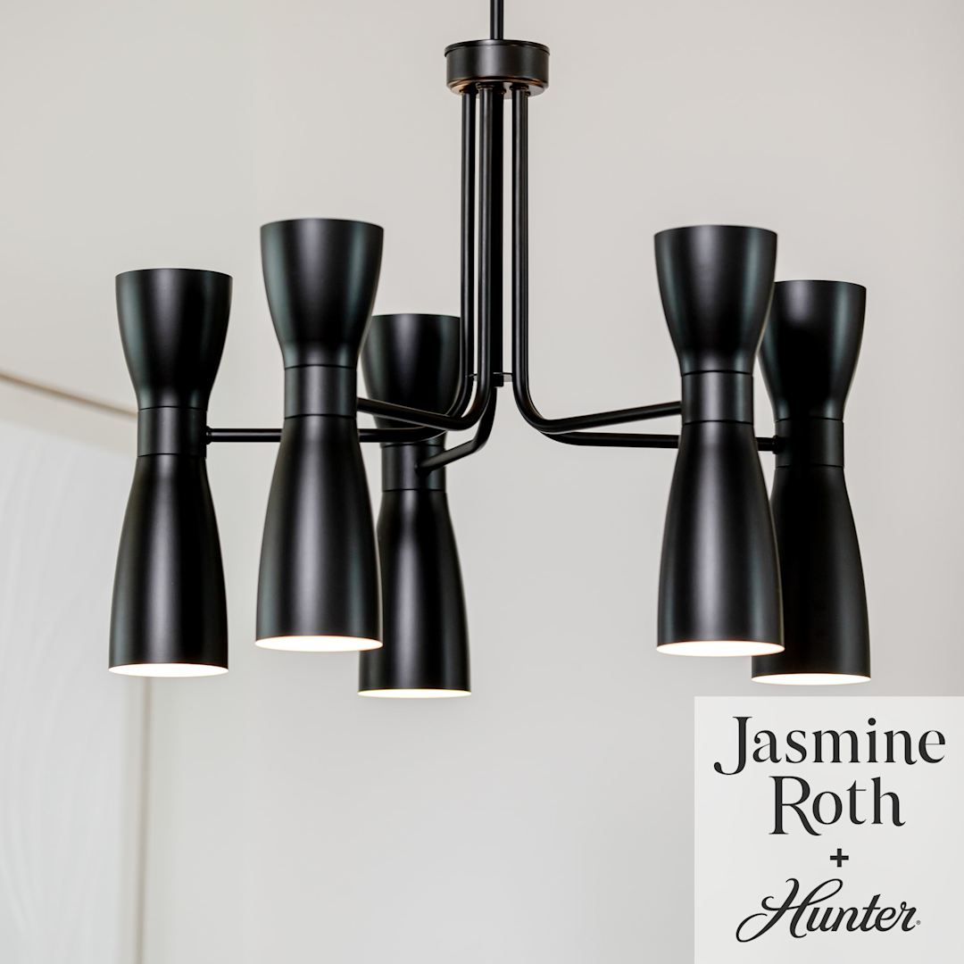 Hunter Zola Up and Down 10 Light 26 Inch Chandelier