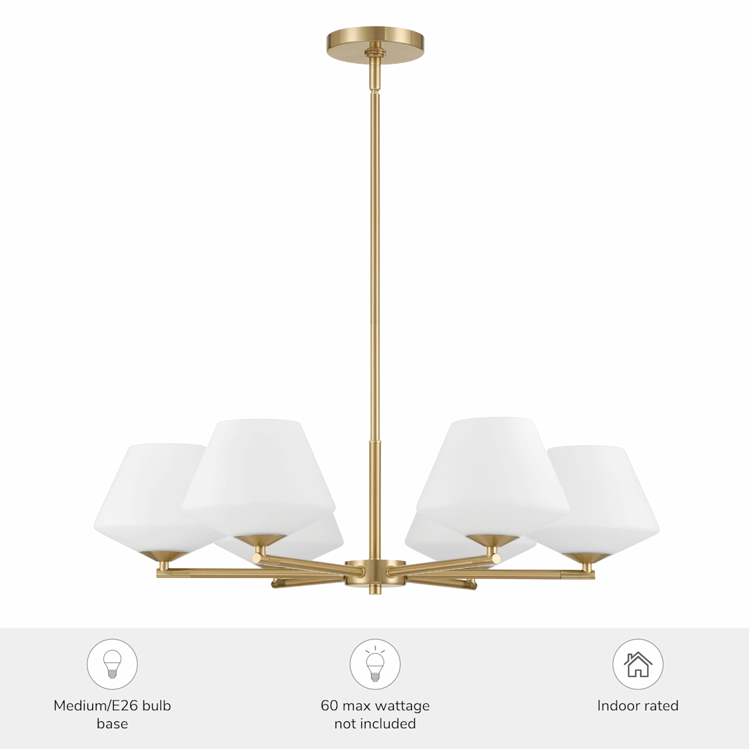 Celestial Valley 6 Light Medium 27 Inch Chandelier