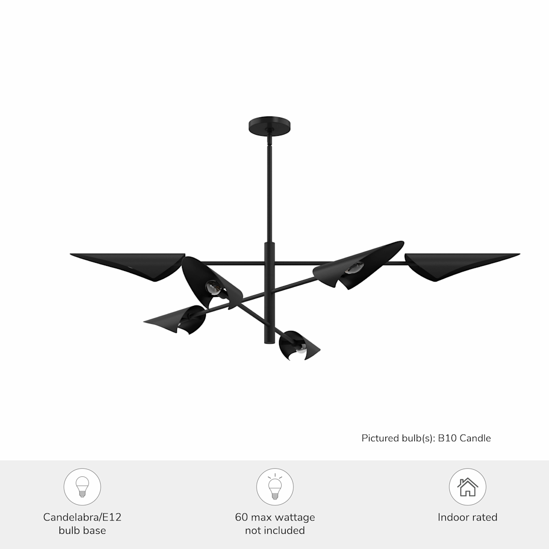 Hunter Merian 6 Light Large 60 Inch Chandelier