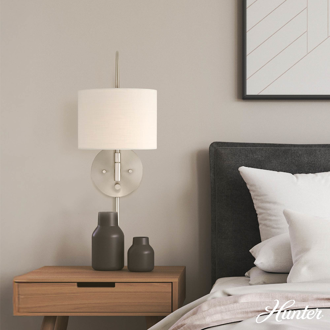 Hunter Horizon 1 Light Large 8 Inch Pin up Sconce