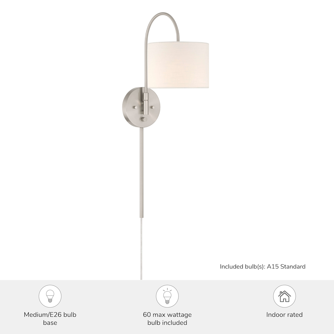 Hunter Horizon 1 Light Large 8 Inch Pin up Sconce