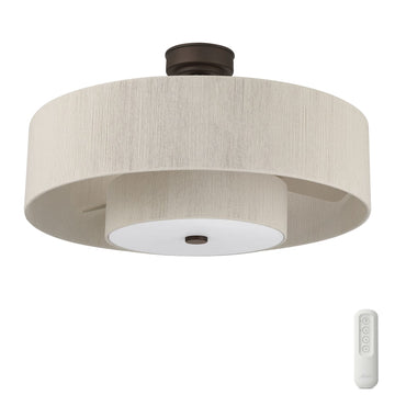 Brookside Jasmine Roth Indoor Fandelier with LED Light 30 inch with remote