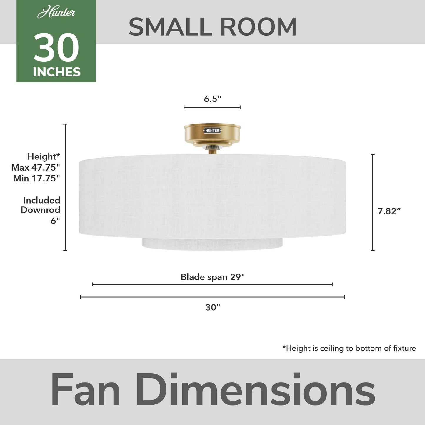 Brookside Jasmine Roth Indoor Fandelier with LED Light 30 inch with remote