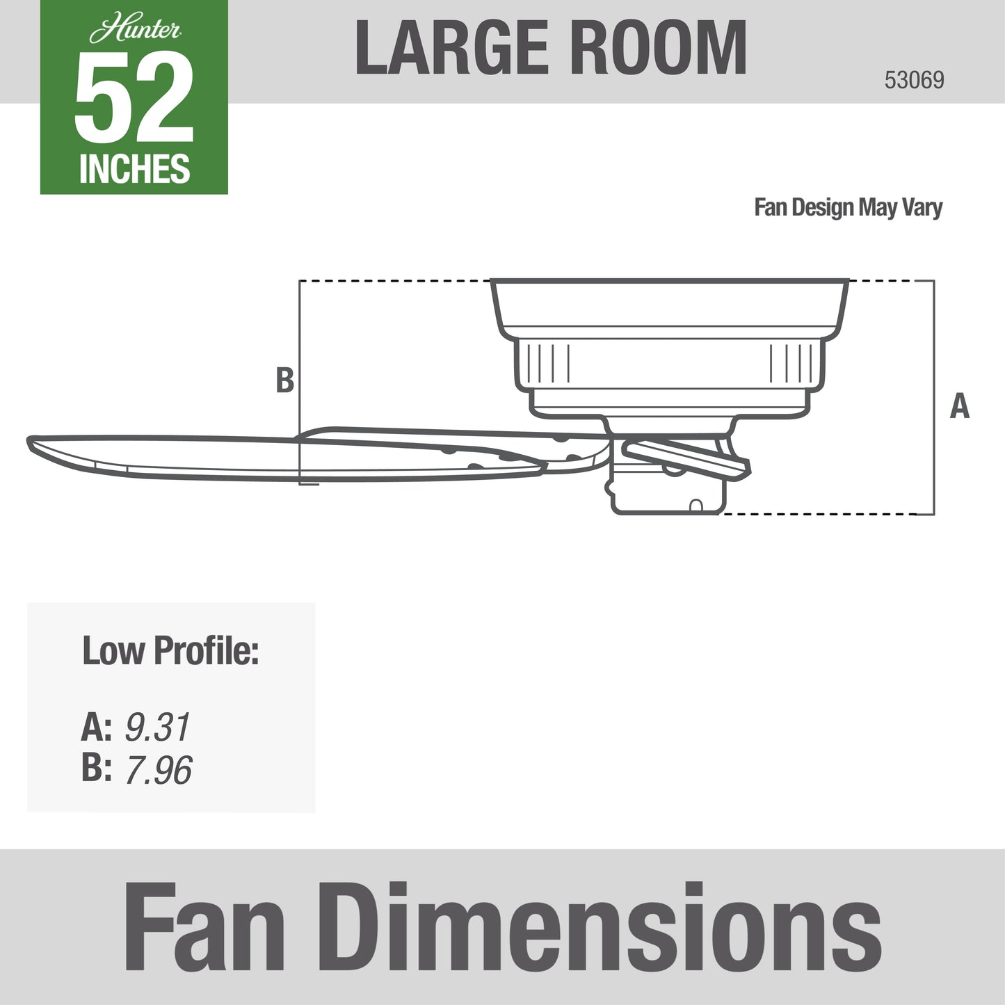 Low Profile III 52 inch