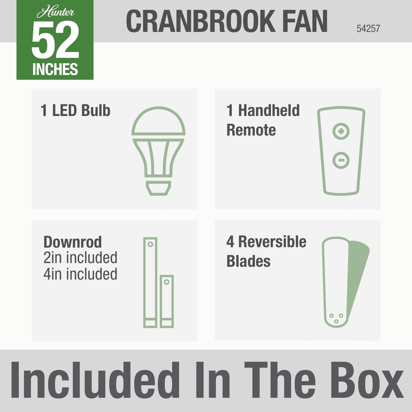 Cranbrook with LED Light 52 inch