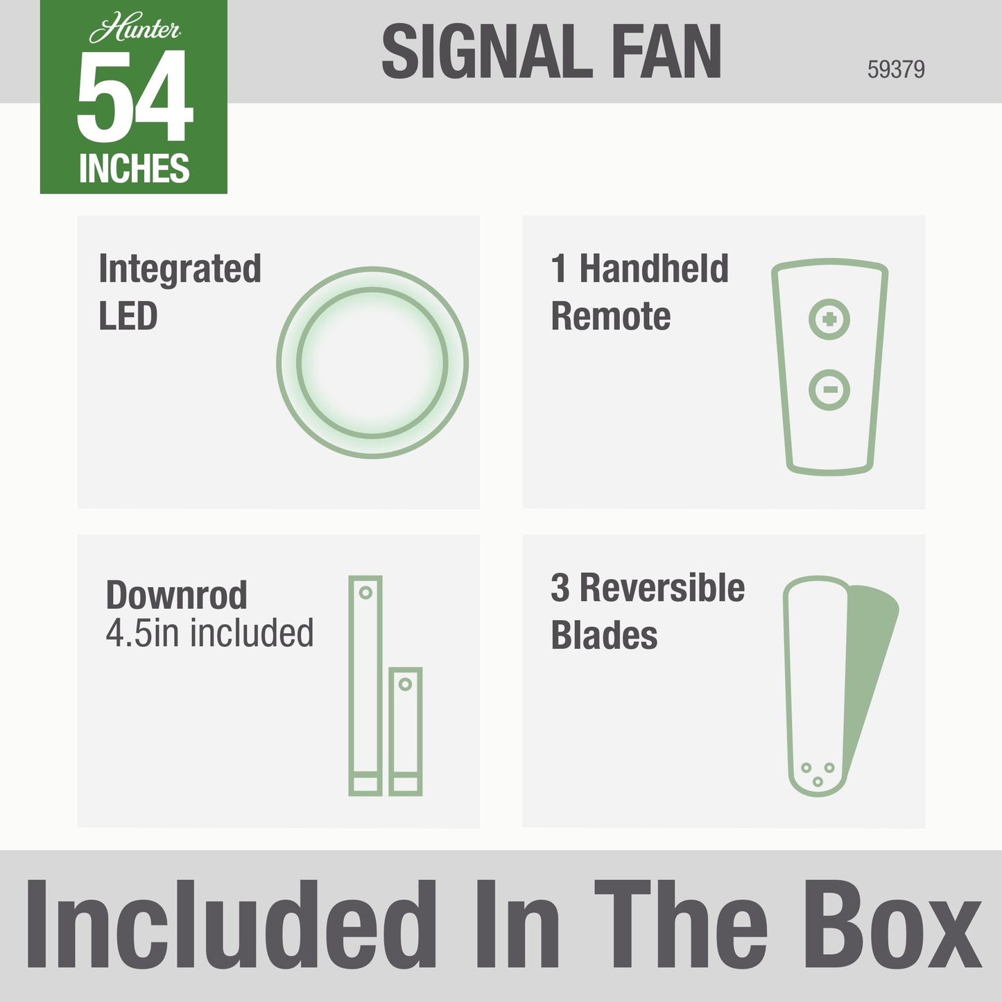 Signal SMART FAN with LED Light 54 inch