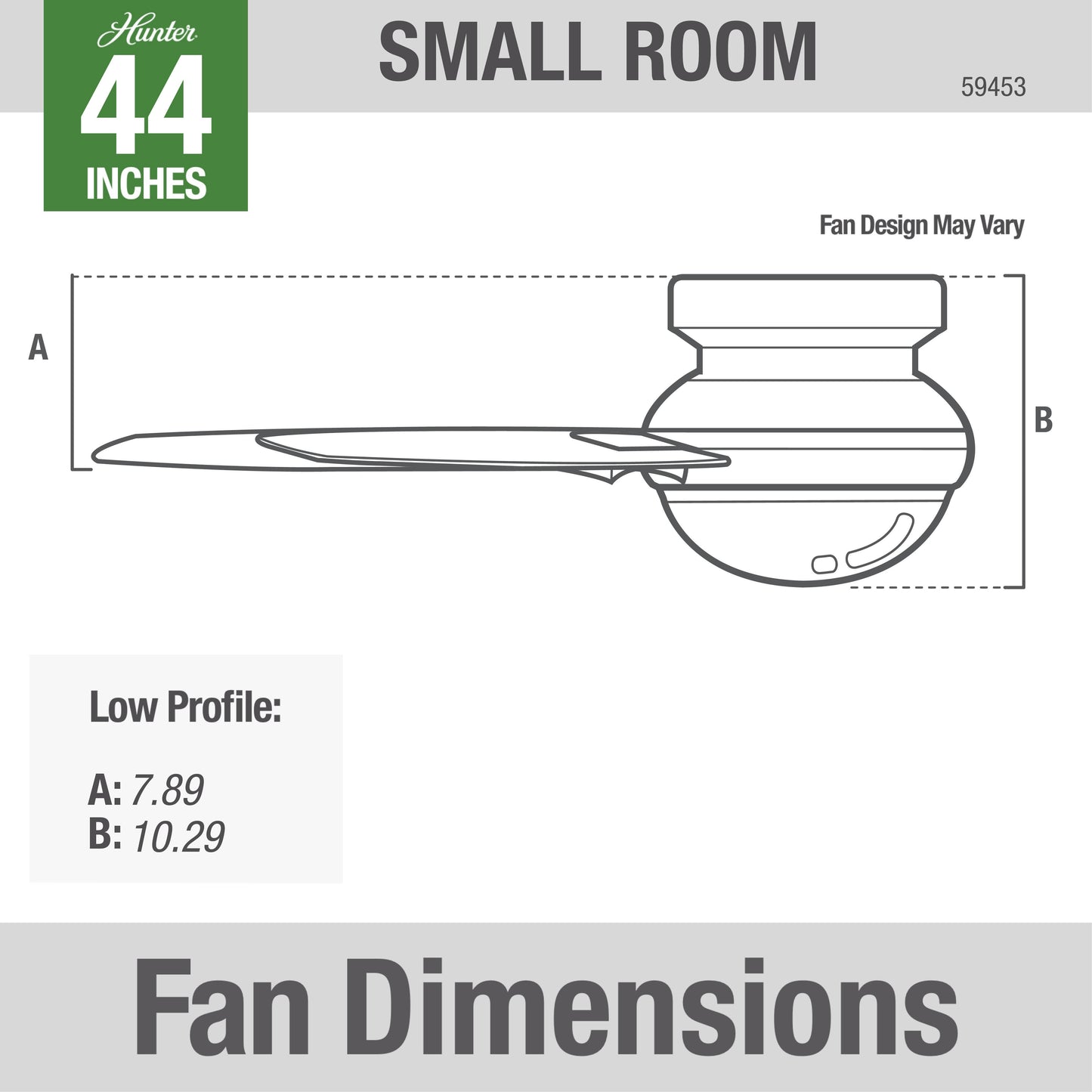 Minimus Low Profile with LED Light 44 Inch