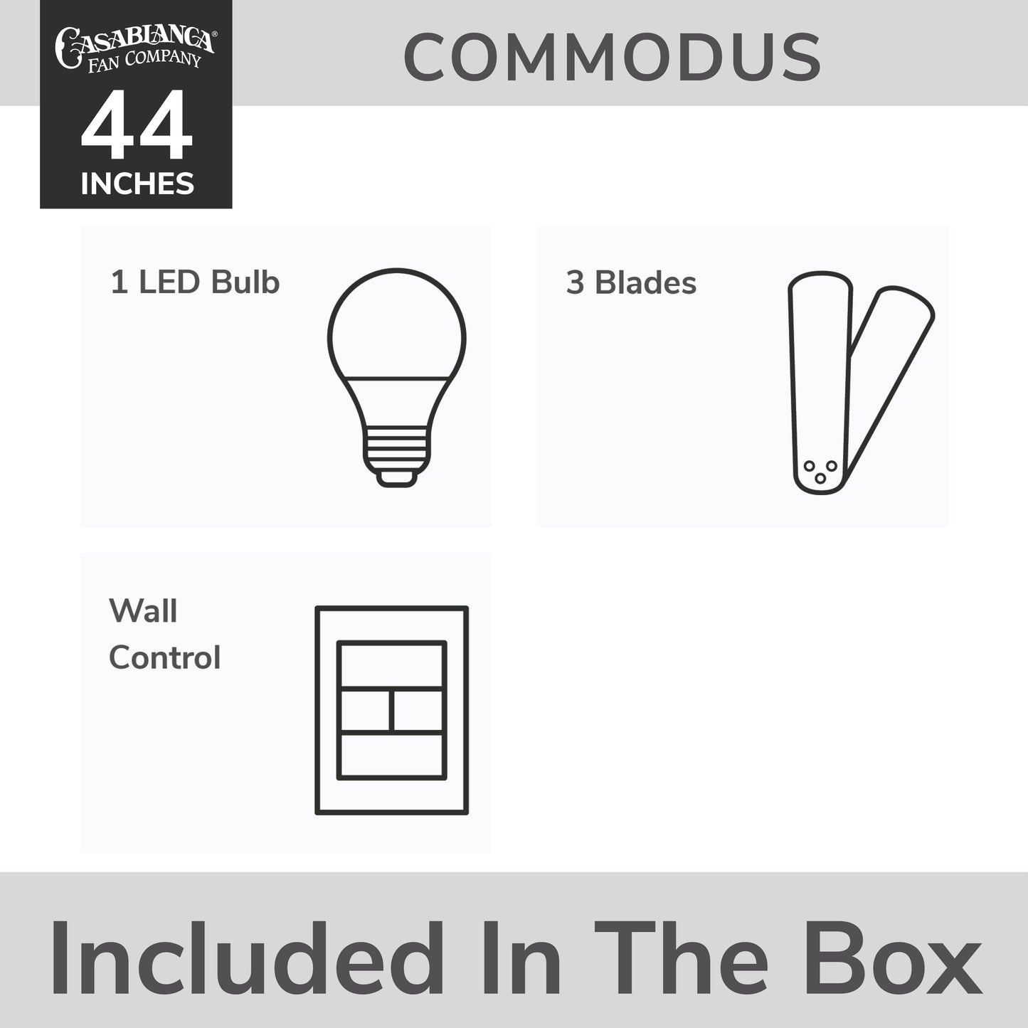 Commodus with LED Light 44 inch