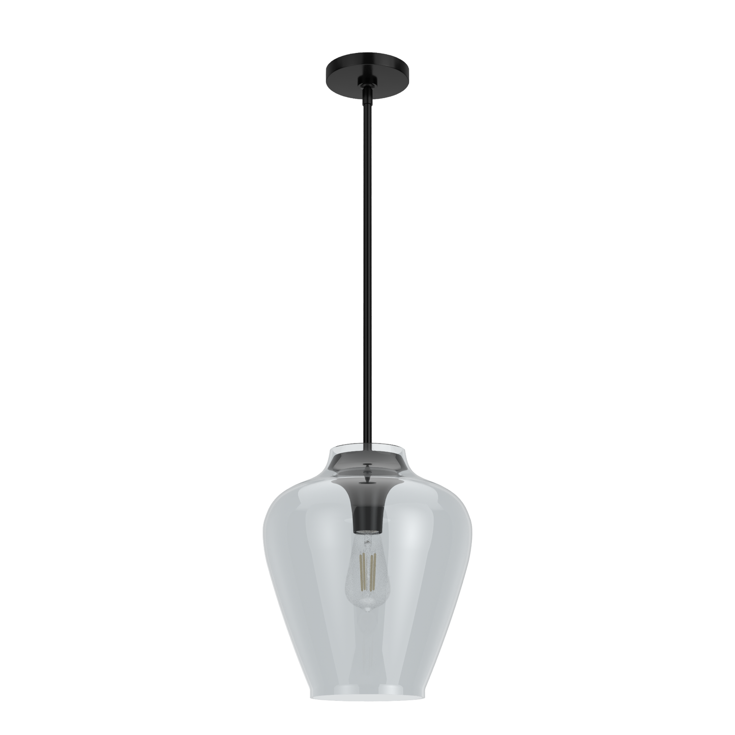 Hunter Vidria Smoked Glass 1 Light 12 Inch Pendant