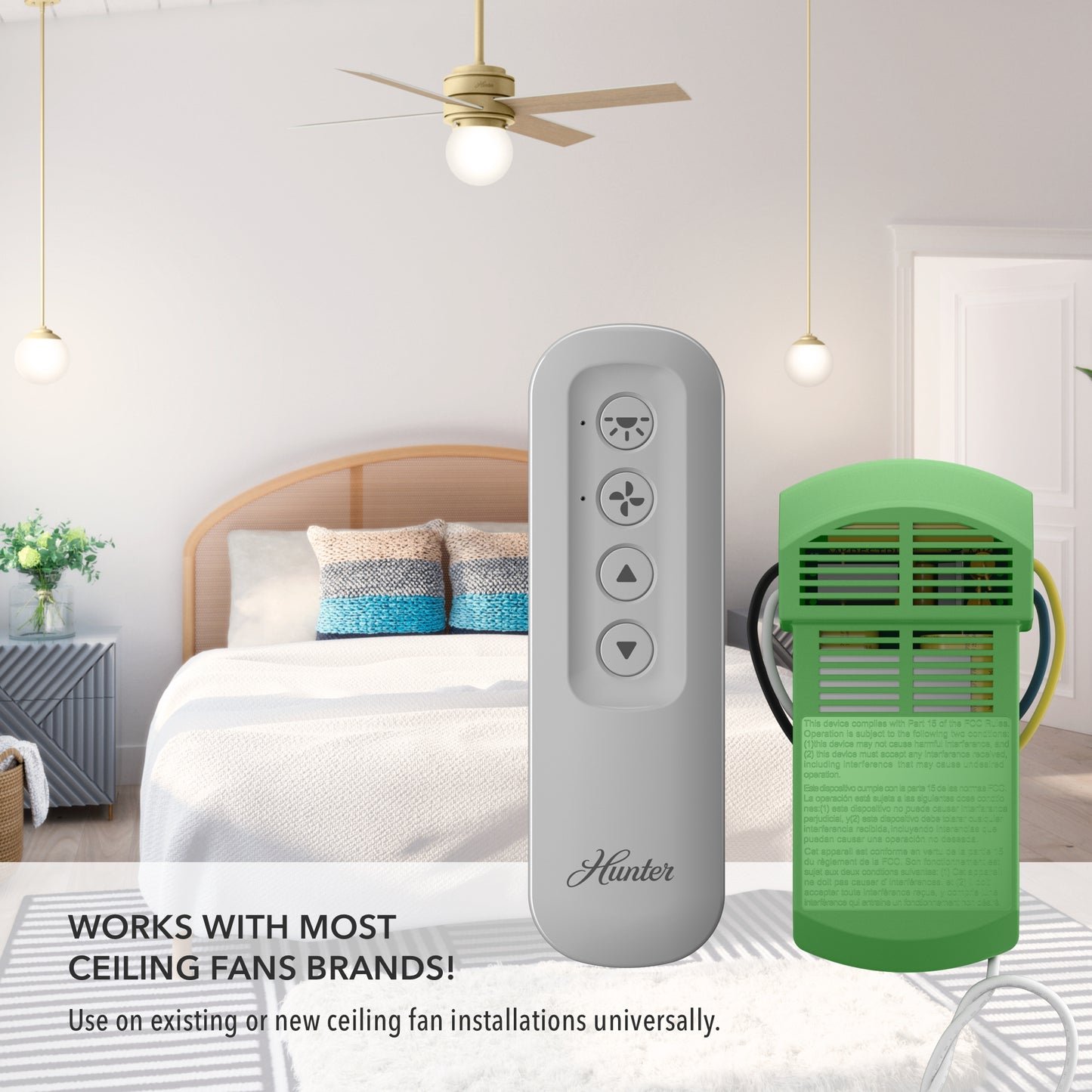 Universal Fan-Light Remote Control with Receiver