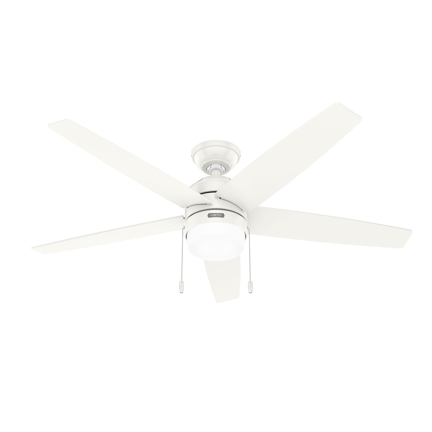 Hunter 52 inch Bardot Matte Black Ceiling Fan with LED Light Kit and Pull Chain