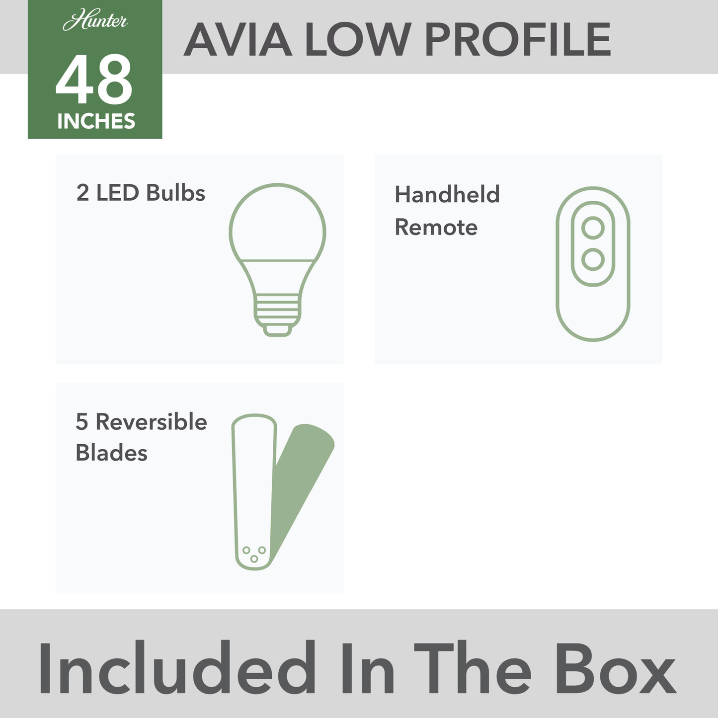 Avia Low Profile with LED light 48 inch (Refurbished)