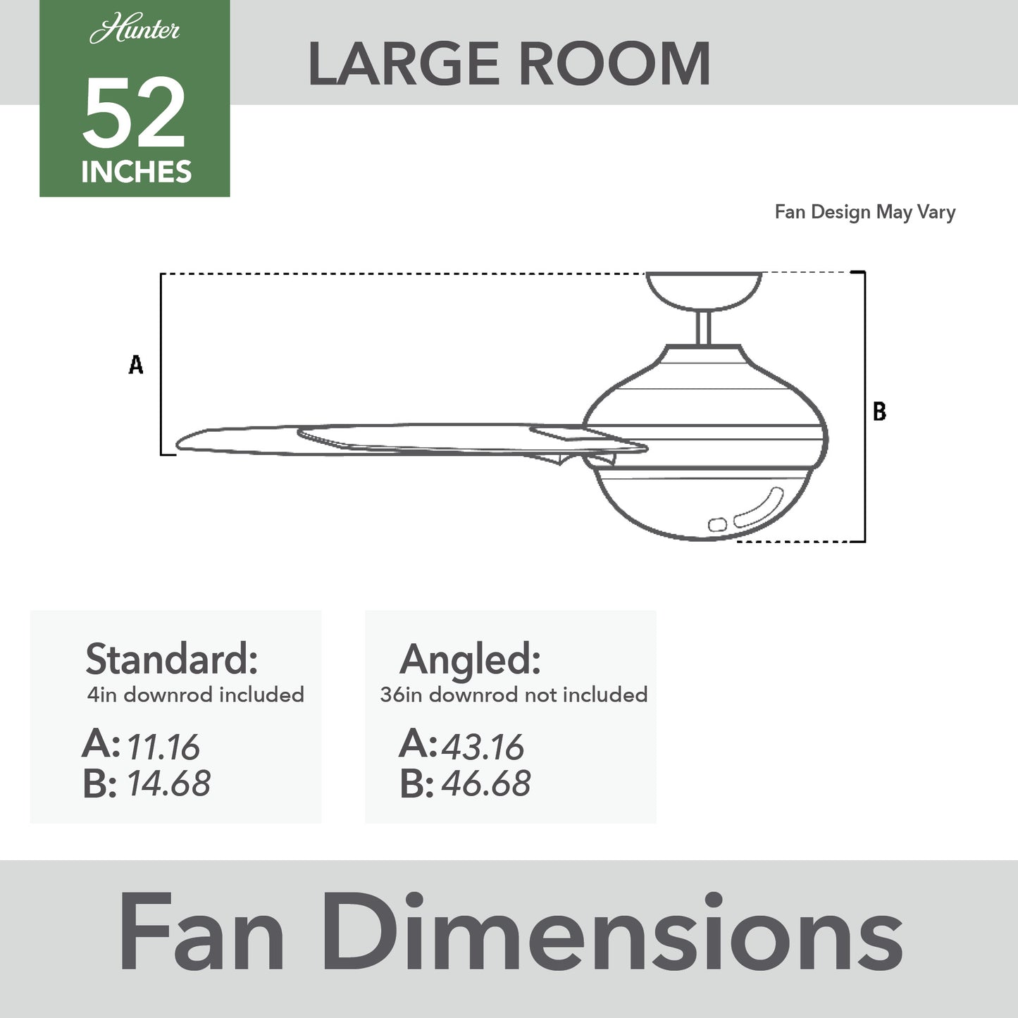 Hunter 52 inch Skyflow Matte Black WeatherMax Indoor / Outdoor Ceiling Fan with LED Light Kit and Wall Control