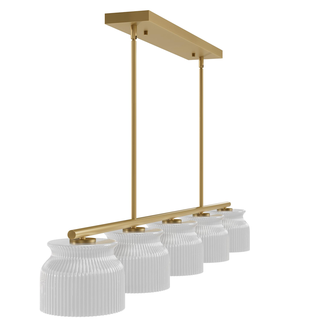 Hunter  Harlowe Jasmine Roth 5 Light Large 51 Inch Linear Chandelier