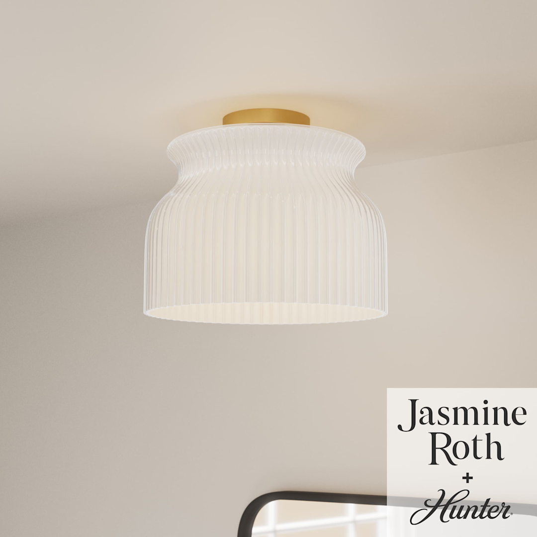 Hunter Harlowe Jasmine Roth 1 Light Large 14 Inch Flush Mount