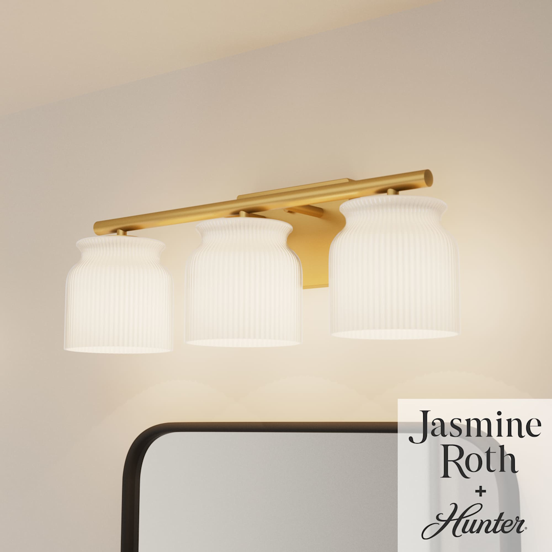 Hunter Harlowe Jasmine Roth 3 Light Medium 22 Inch Bath Vanity