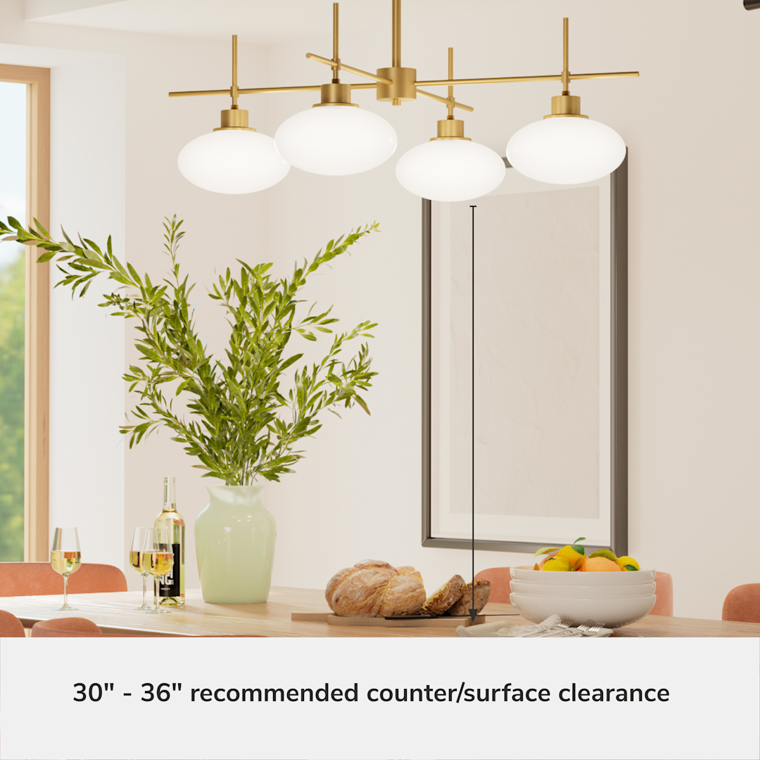Hunter Getty Jasmine Roth 4 Light Large 34 Inch Chandelier