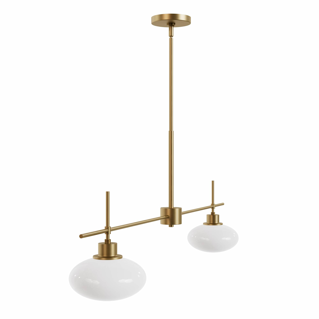 Hunter Getty Jasmine Roth 2 Light Large 52 Inch Linear Chandelier