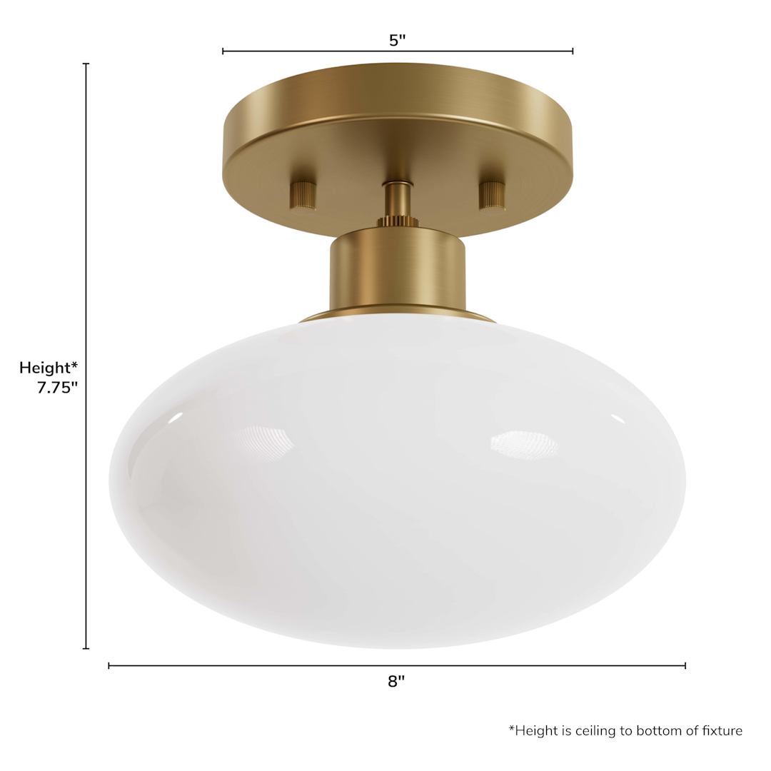Hunter Getty Jasmine Roth 1 Light Small 8 Inch Flush Mount