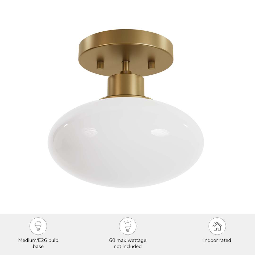Hunter Getty Jasmine Roth 1 Light Small 8 Inch Flush Mount