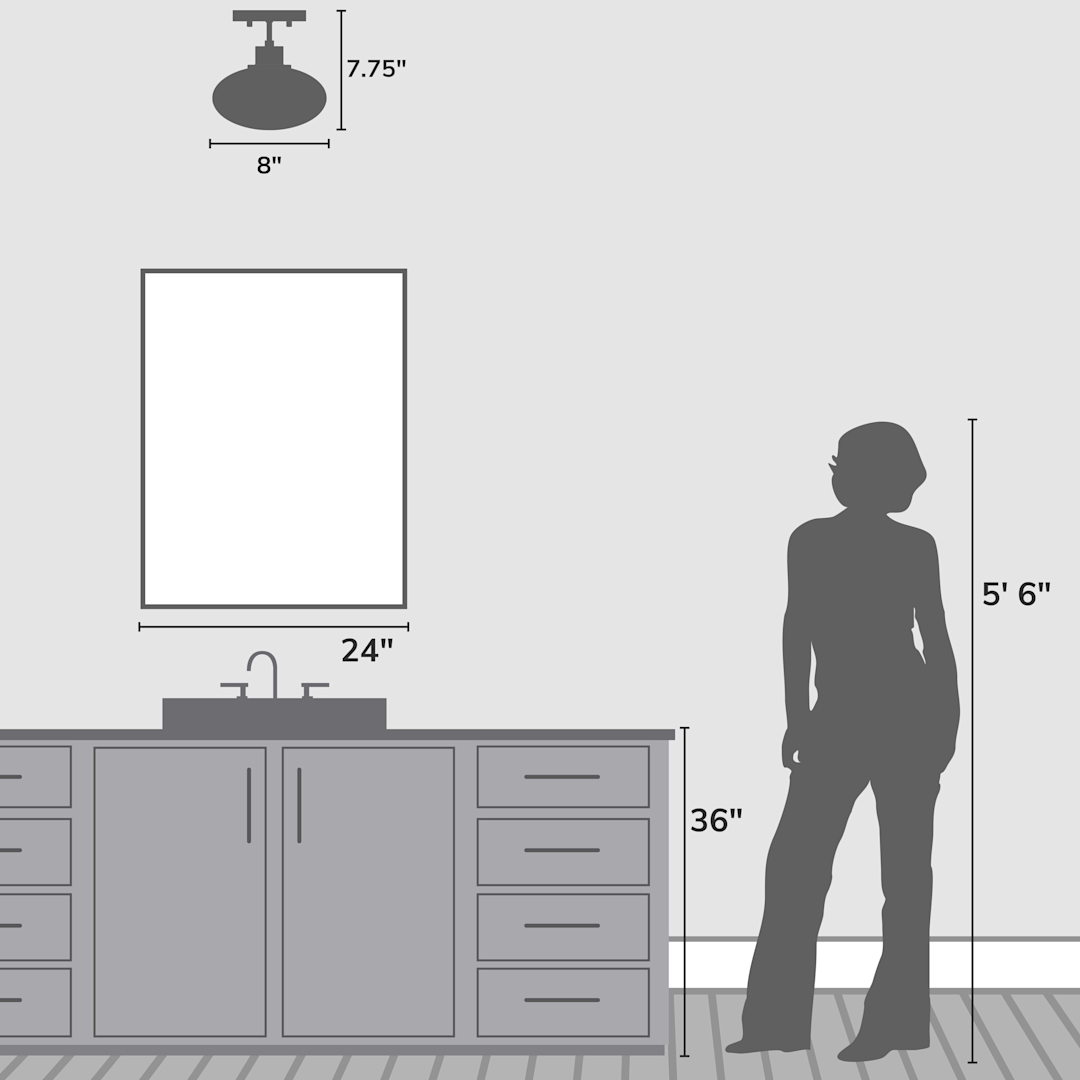 Hunter Getty Jasmine Roth 1 Light Small 8 Inch Flush Mount