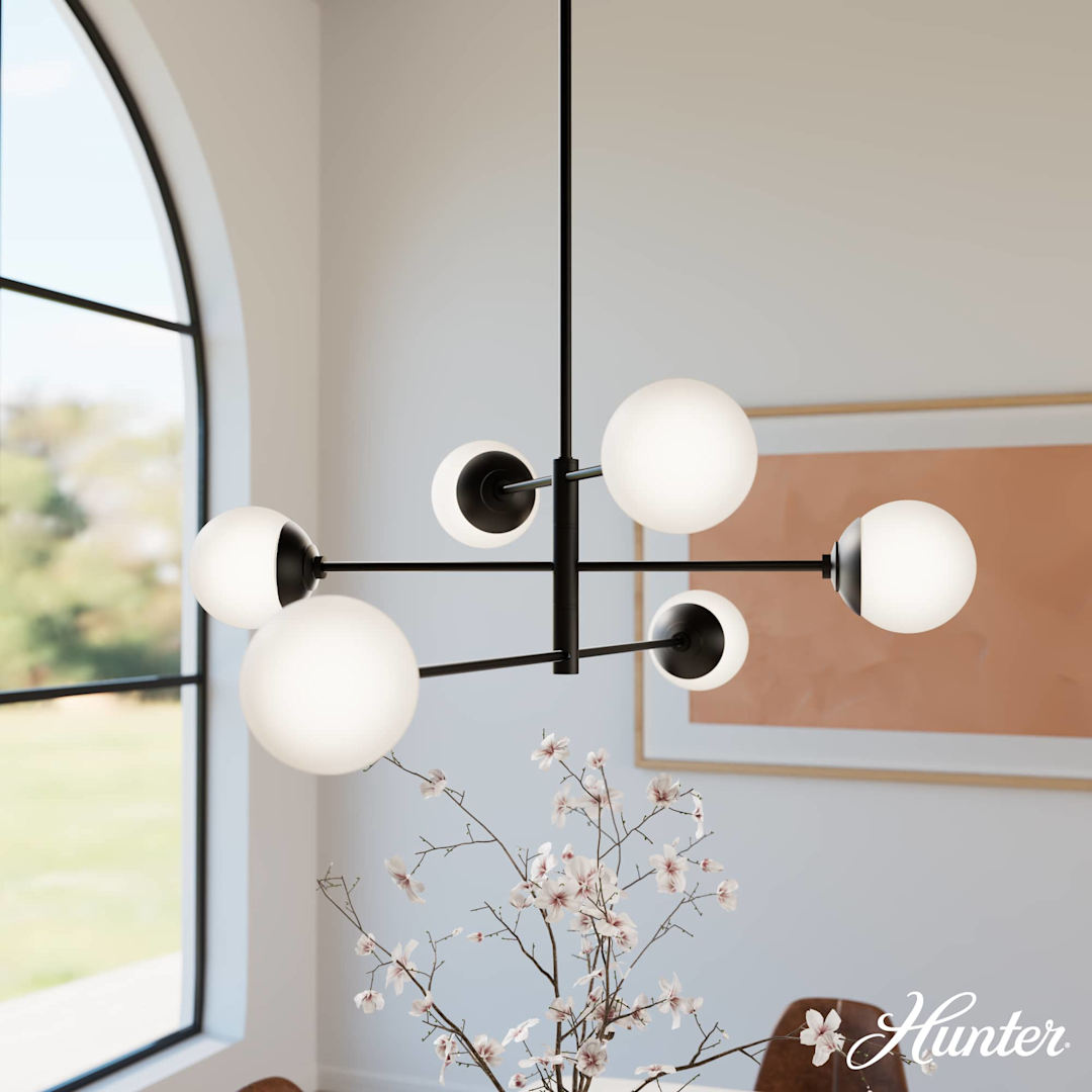 Hunter Hepburn 6 Light Extra Large 48 Inch Chandelier