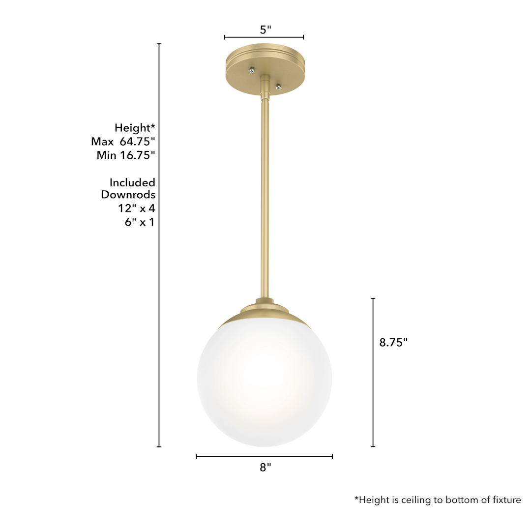 Hunter Hepburn 1 Light Mini Pendant