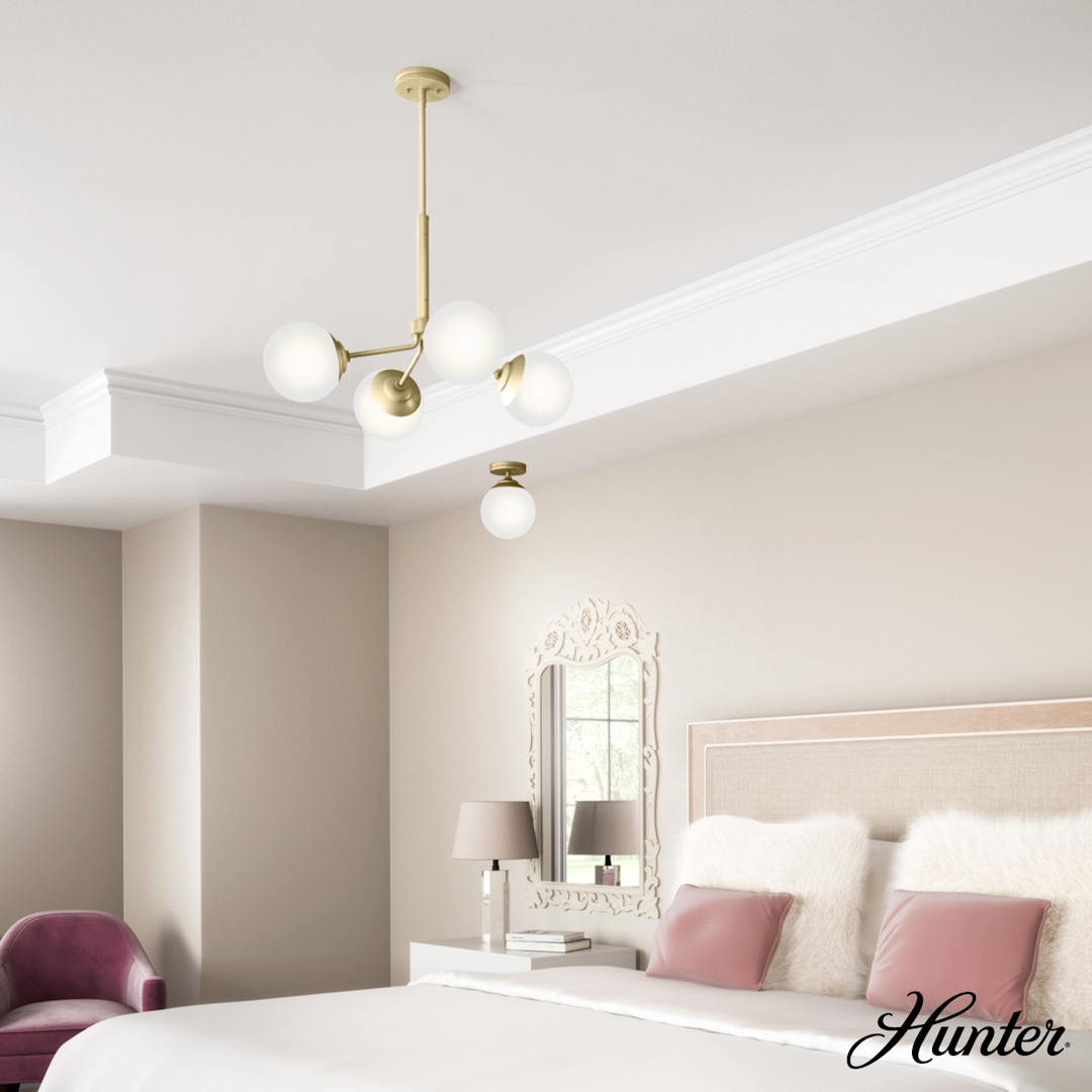Hunter Hepburn 1 Light Semi-Flush Mount