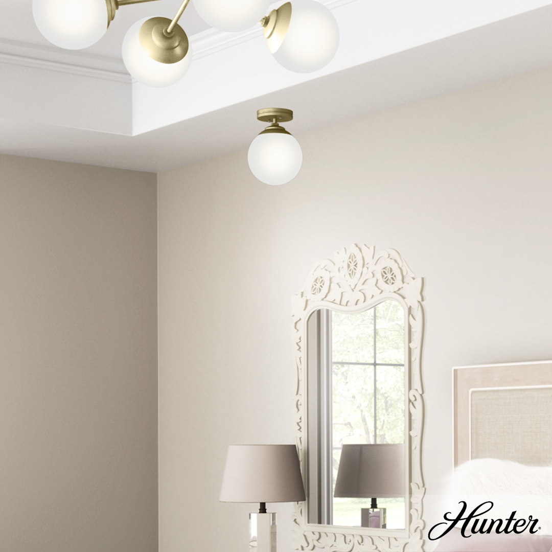 Hunter Hepburn 1 Light Semi-Flush Mount