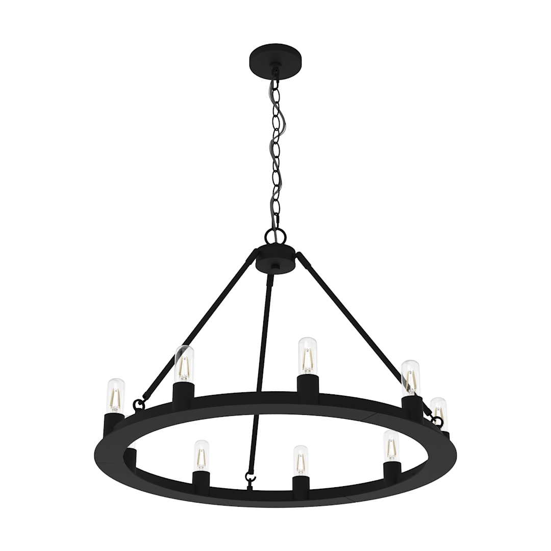 Hunter Saddlewood 9 Light Chandelier