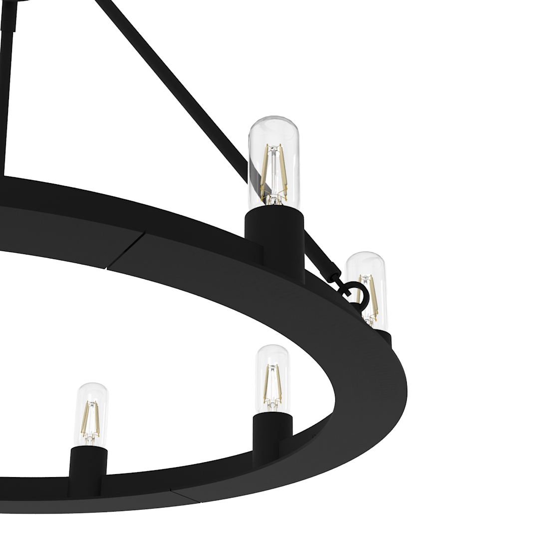 Hunter Saddlewood 9 Light Chandelier