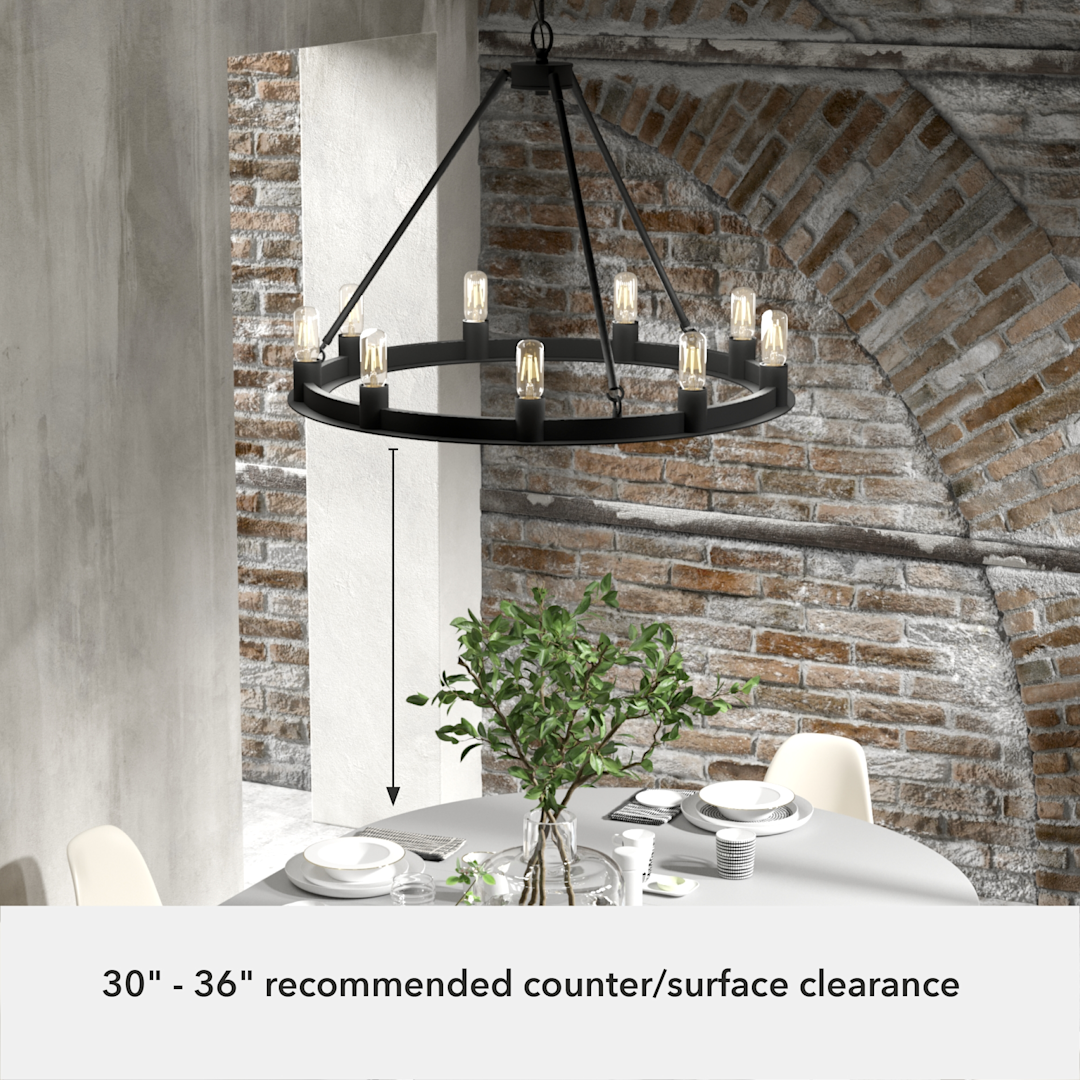 Hunter Saddlewood 9 Light Chandelier