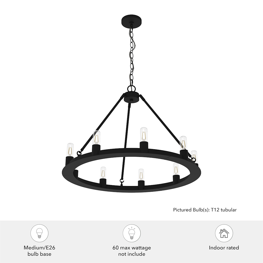 Hunter Saddlewood 9 Light Chandelier