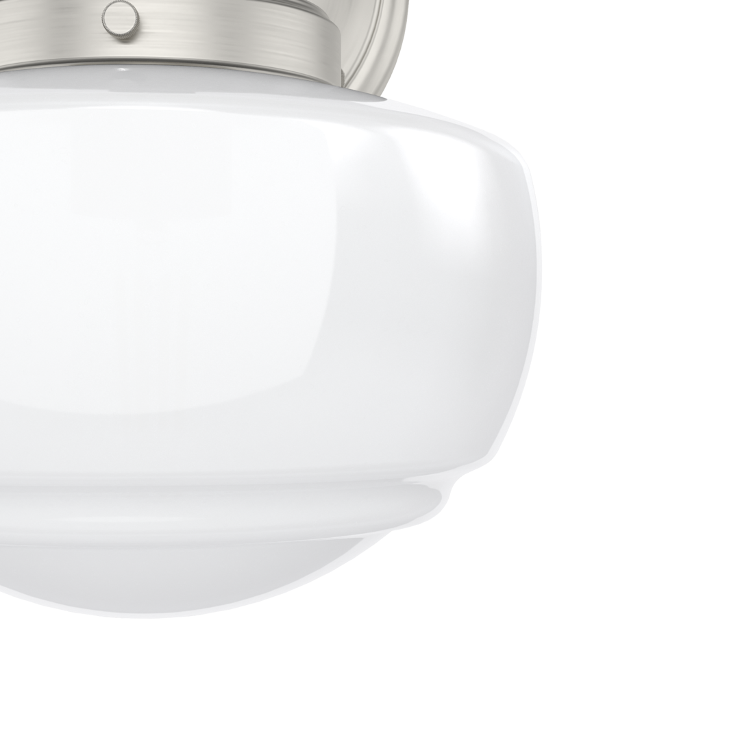 Hunter Saddle Creek Shiny Cased White Glass 1 Light Sconce