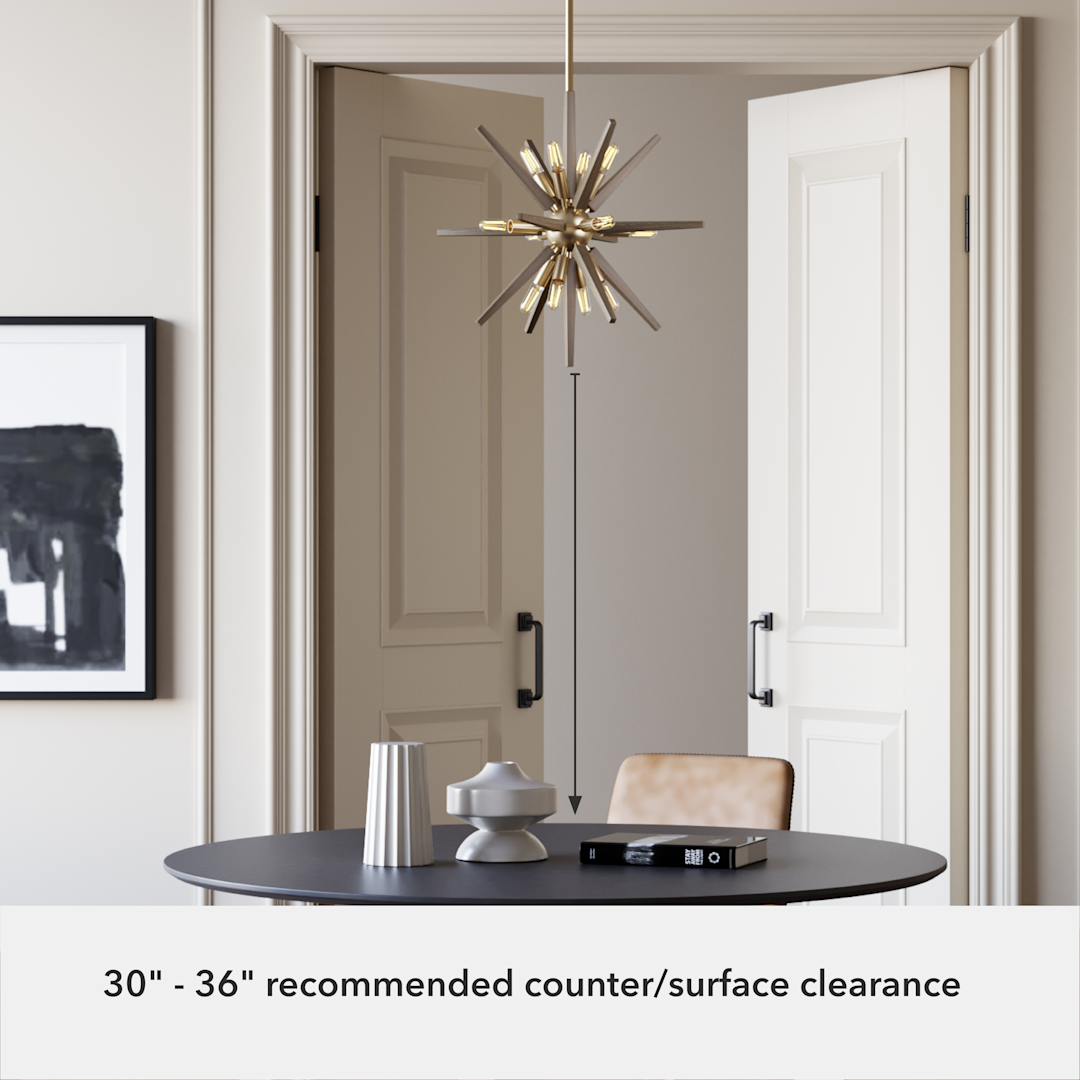 Hunter Jupiter Star 12 Light Pendant 18 inch