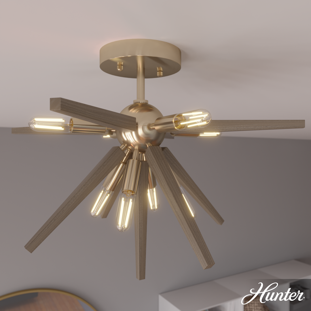 Hunter Jupiter Star Semi-Flush Mount