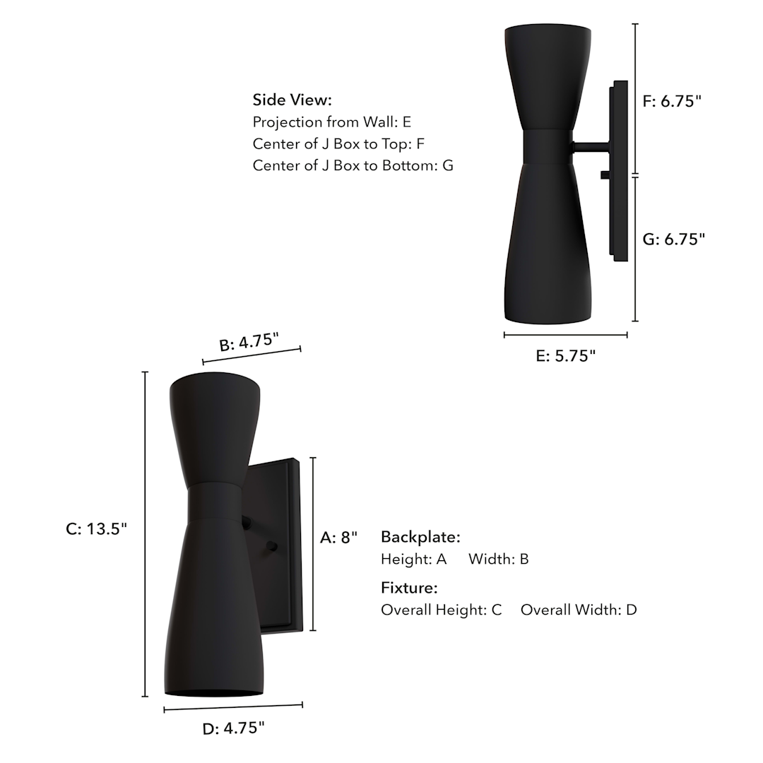 Hunter Zola Up and Down 2 Light Sconce