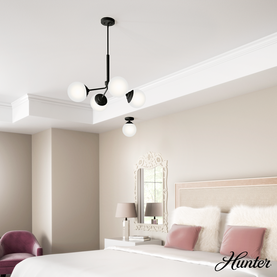 Hunter Hepburn 1 Light Semi-Flush Mount
