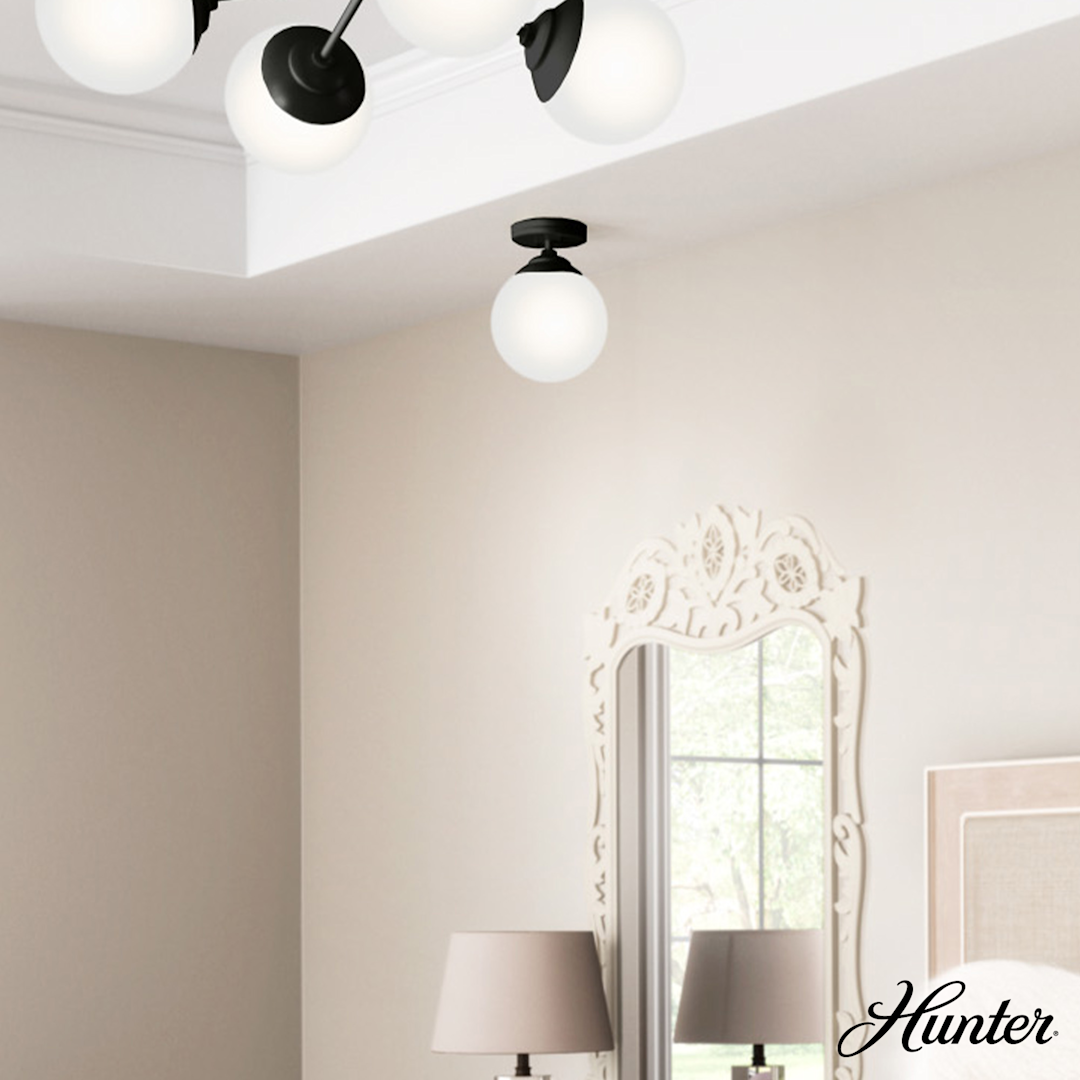 Hunter Hepburn 1 Light Semi-Flush Mount