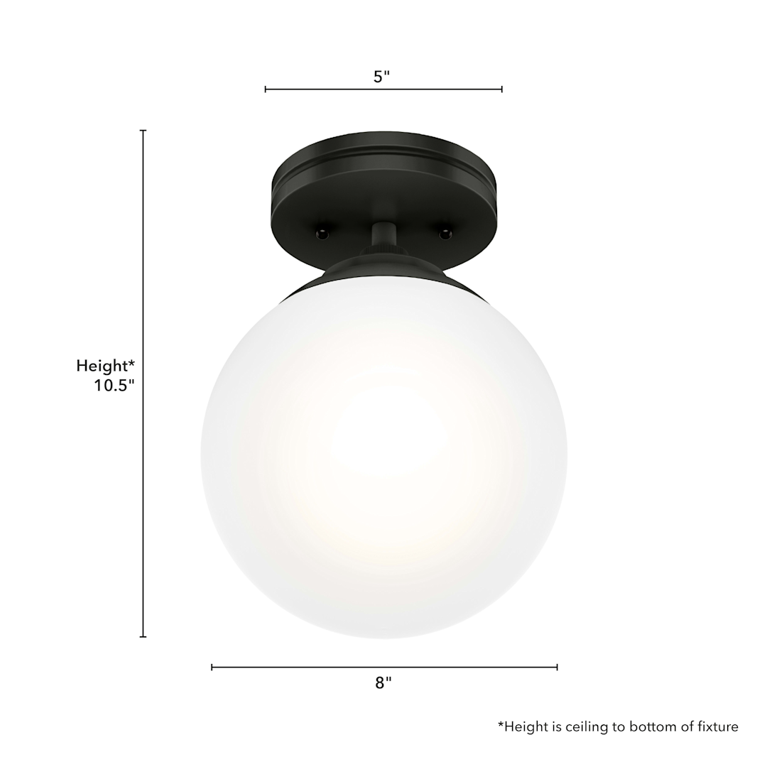 Hunter Hepburn 1 Light Semi-Flush Mount