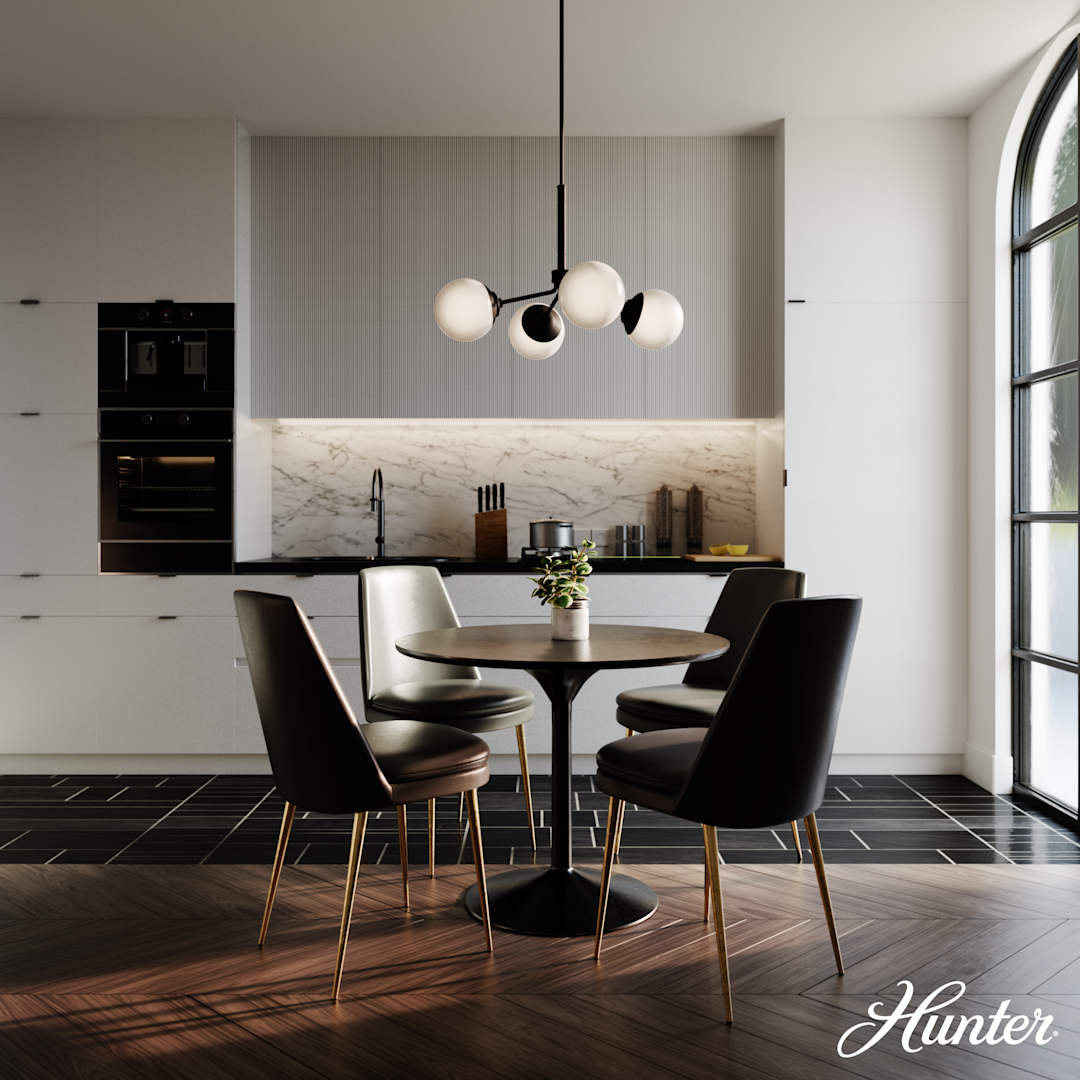Hunter Hepburn 4 Light Chandelier