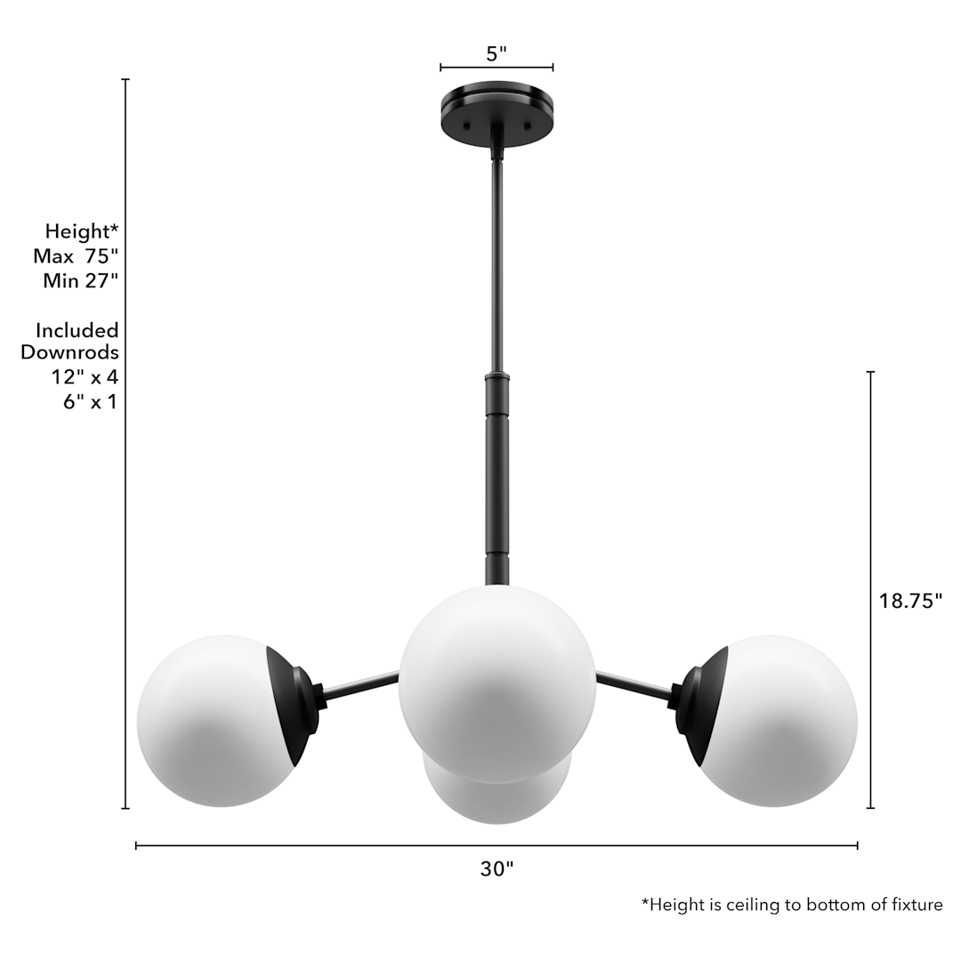 Hunter Hepburn 4 Light Chandelier