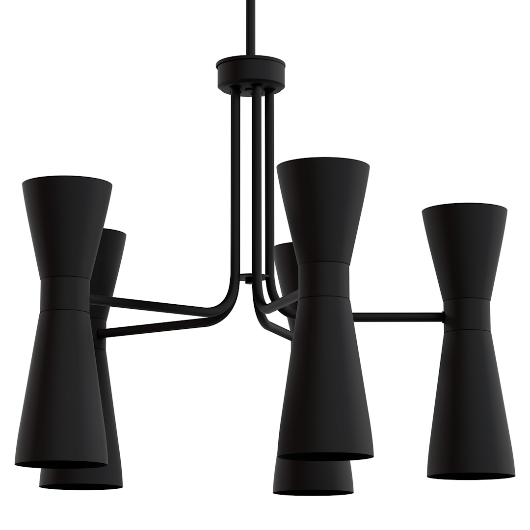 Hunter Zola Up and Down 10 Light 26 Inch Chandelier