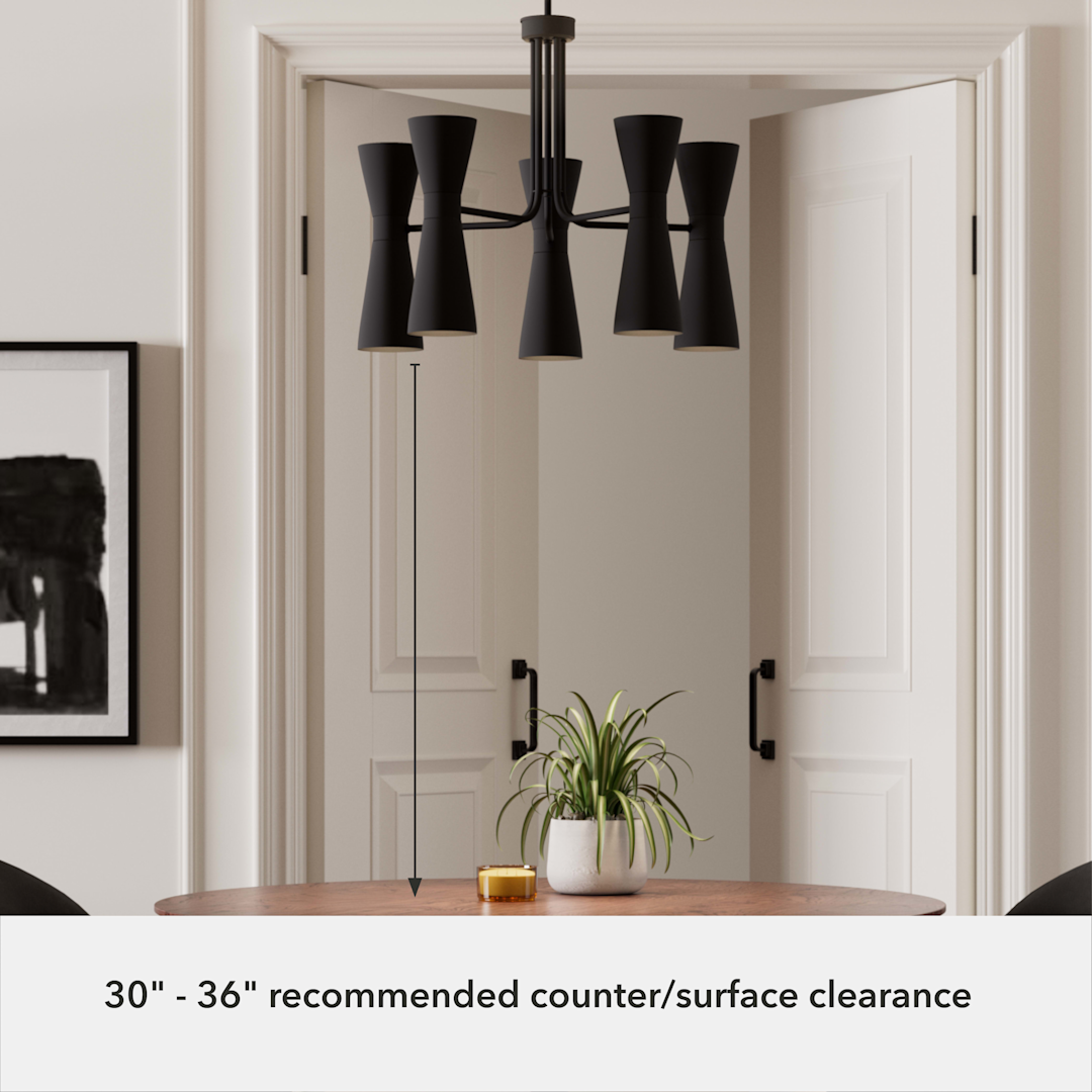 Hunter Zola Up and Down 10 Light 26 Inch Chandelier