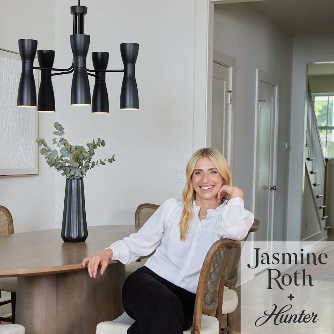 Hunter Zola Up and Down 10 Light 26 Inch Chandelier